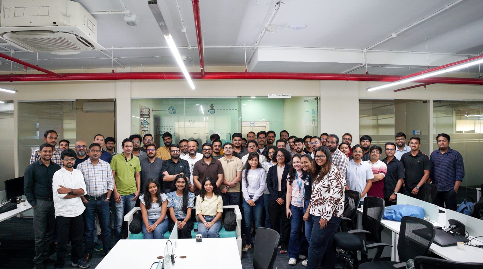 Aditya with the Coditas team after the talk